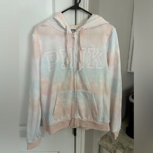 VS PINK Tie Dye Pastel everyday lounge hoodie Large